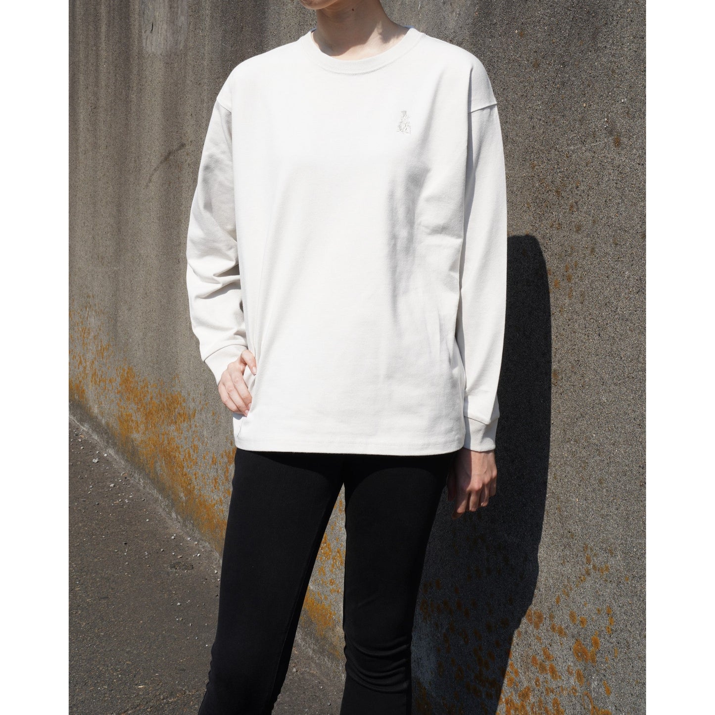 Sweat-shirt à col rond ultra-lourd brodé du logo