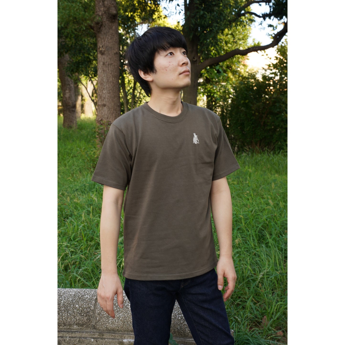 T-shirt épais brodé du logo